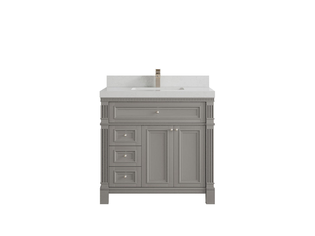 Paris 36 in. W x 22 in. D Center Sink Bathroom Vanity - Willow Bath and Vanity