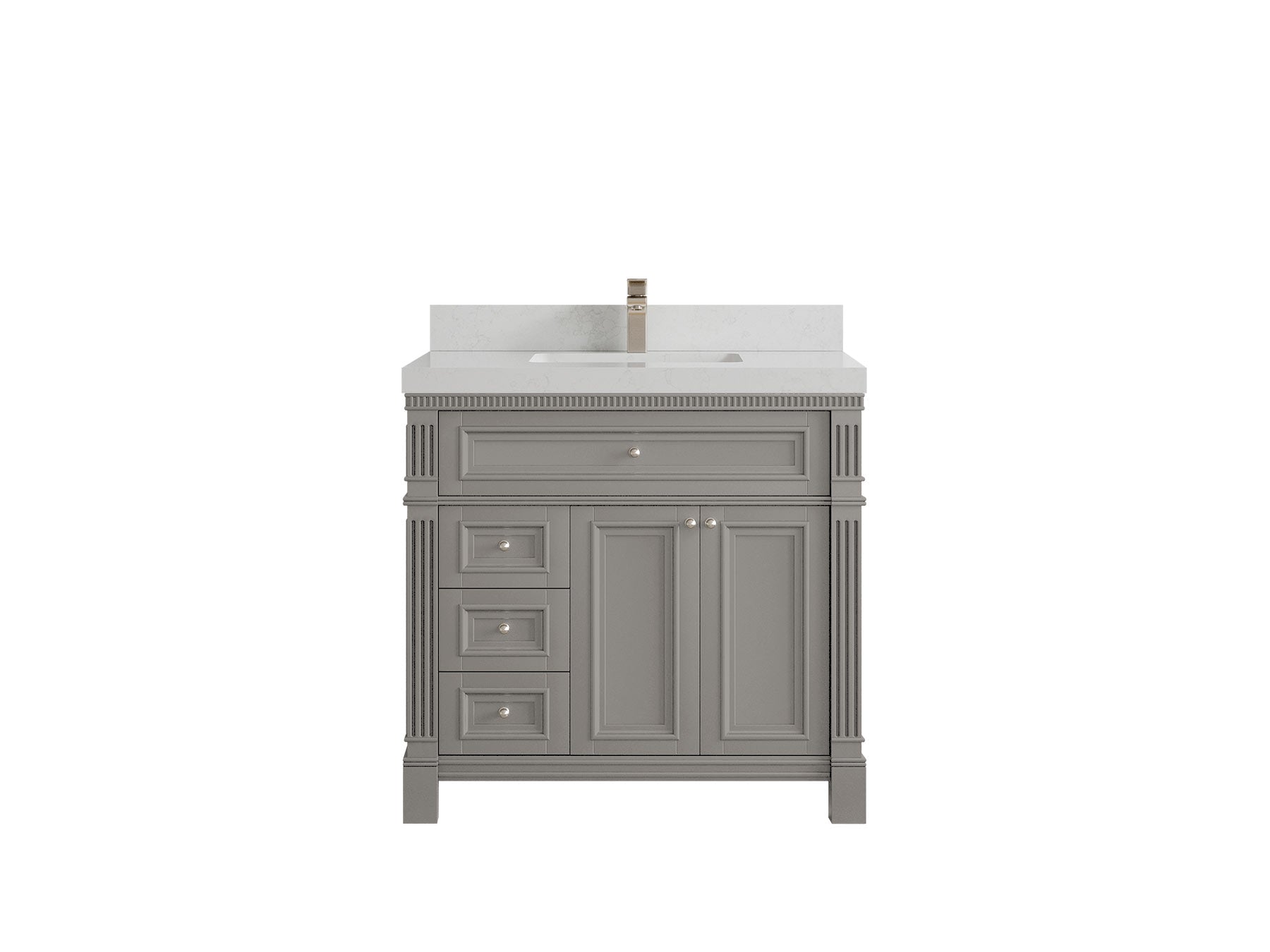 Paris 36 in. W x 22 in. D Center Sink Bathroom Vanity - Willow Bath and Vanity