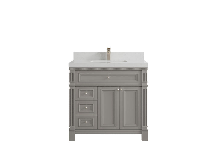 Paris 36 in. W x 22 in. D Center Sink Bathroom Vanity - photo 10