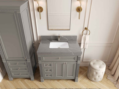 Paris 36 in. W x 22 in. D Center Sink Bathroom Vanity - Willow Bath and Vanity