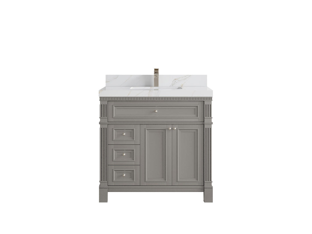 Paris 36 in. W x 22 in. D Center Sink Bathroom Vanity - Willow Bath and Vanity