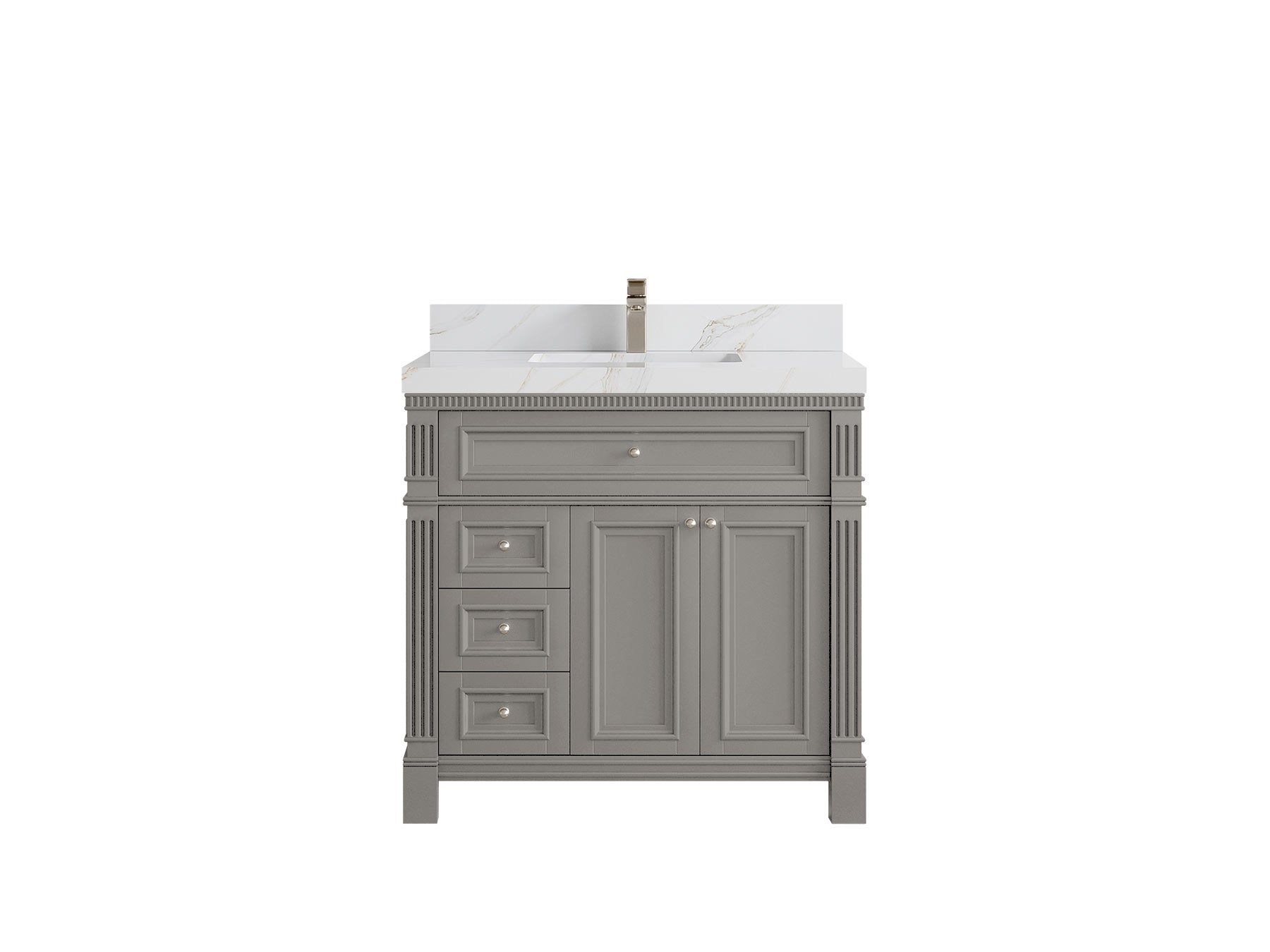 Paris 36 in. W x 22 in. D Center Sink Bathroom Vanity - Willow Bath and Vanity
