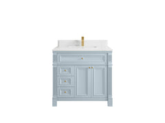 Paris 36 in. W x 22 in. D Center Sink Bathroom Vanity - photo 22