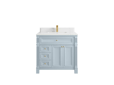 Paris 36 in. W x 22 in. D Center Sink Bathroom Vanity - Willow Bath and Vanity