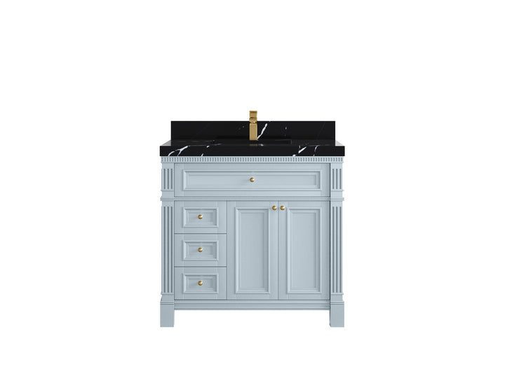 Paris 36 in. W x 22 in. D Center Sink Bathroom Vanity - photo 12