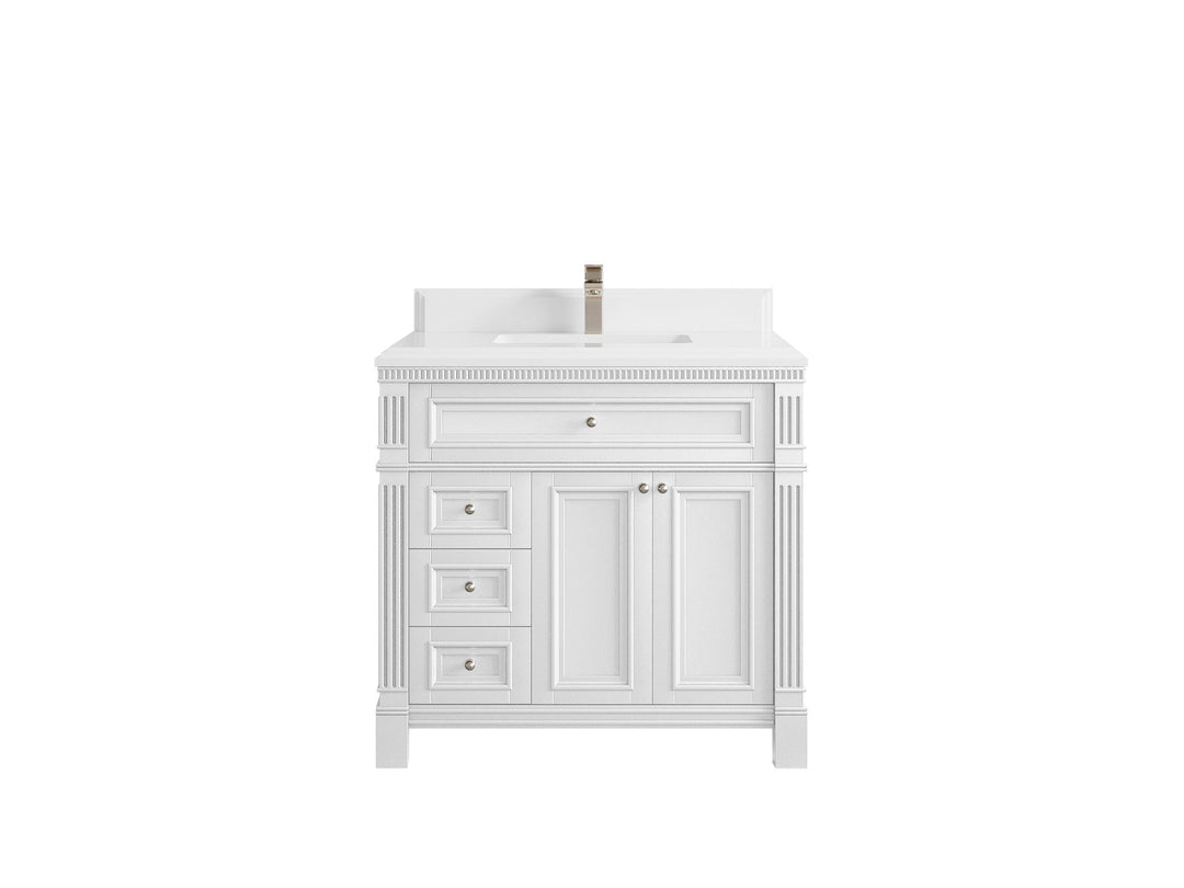 Paris 36 in. W x 22 in. D Center Sink Bathroom Vanity - Willow Bath and Vanity