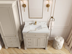 Paris 36 in. W x 22 in. D Center Sink Bathroom Vanity - photo 35
