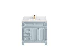 Paris 36 in. W x 22 in. D Center Sink Bathroom Vanity - photo 40