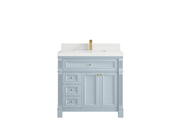 Paris 36 in. W x 22 in. D Center Sink Bathroom Vanity - photo 40