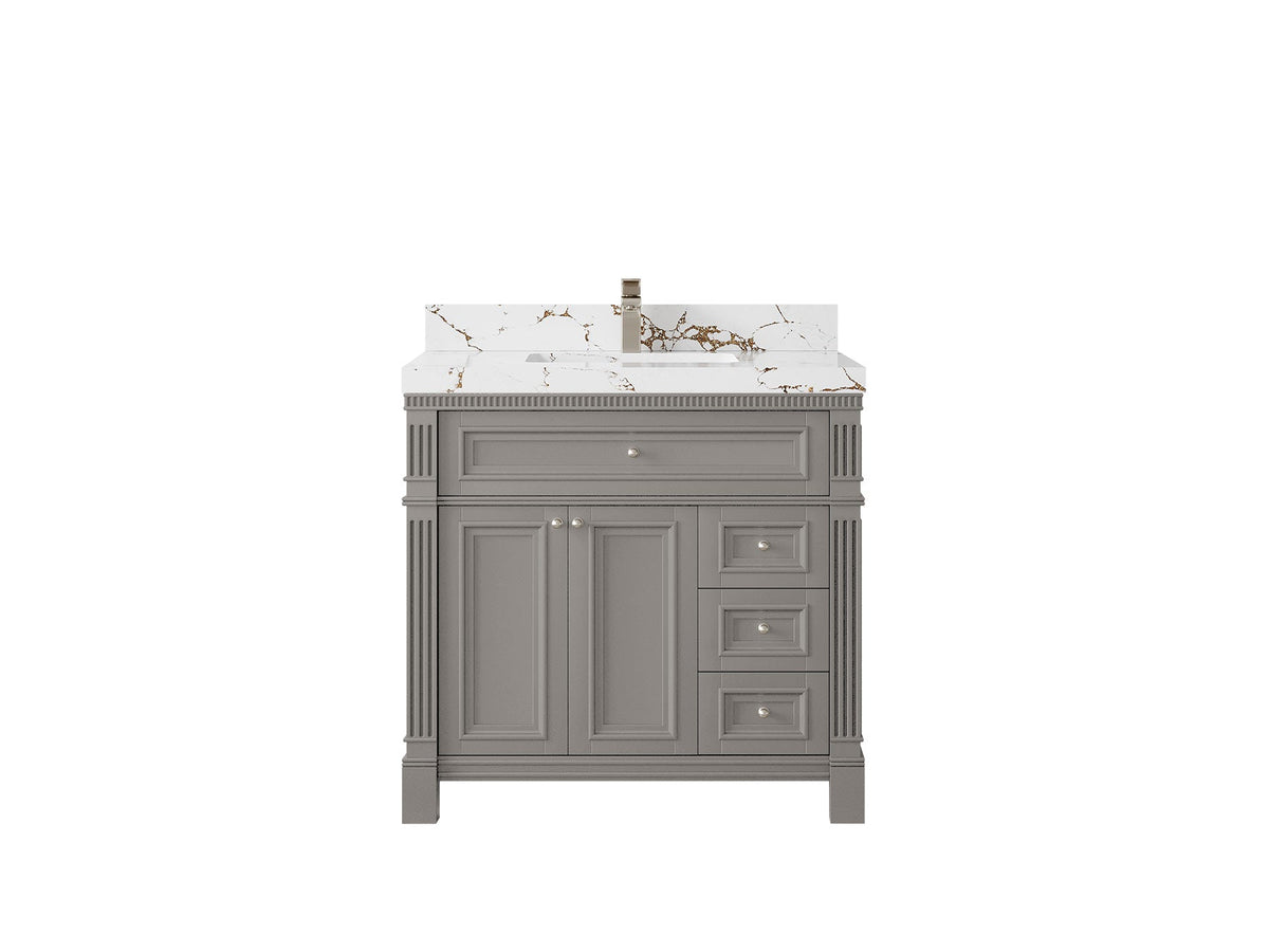 Paris 36 in. W x 22 in. D Center Sink Bathroom Vanity - Willow Bath and Vanity