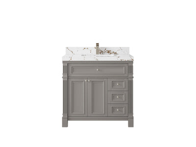 Paris 36 in. W x 22 in. D Center Sink Bathroom Vanity - Willow Bath and Vanity
