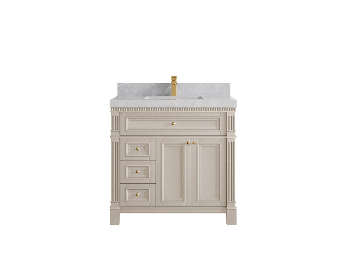 Paris 36 in. W x 22 in. D Center Sink Bathroom Vanity - Willow Bath and Vanity