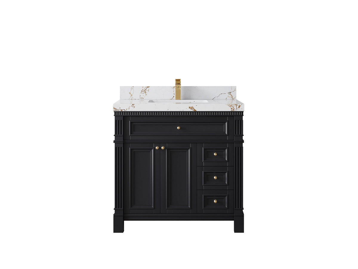 Paris 36 in. W x 22 in. D Center Sink Bathroom Vanity - Willow Bath and Vanity