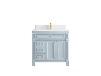 Paris 36 in. W x 22 in. D Center Sink Bathroom Vanity - Willow Bath and Vanity