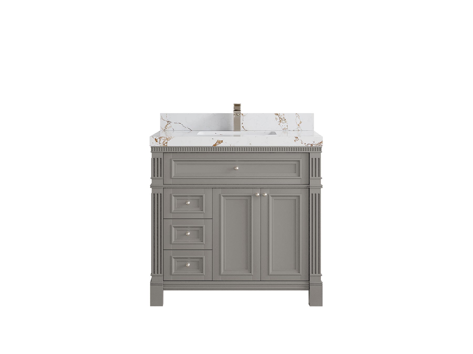 Paris 36 in. W x 22 in. D Center Sink Bathroom Vanity - Willow Bath and Vanity