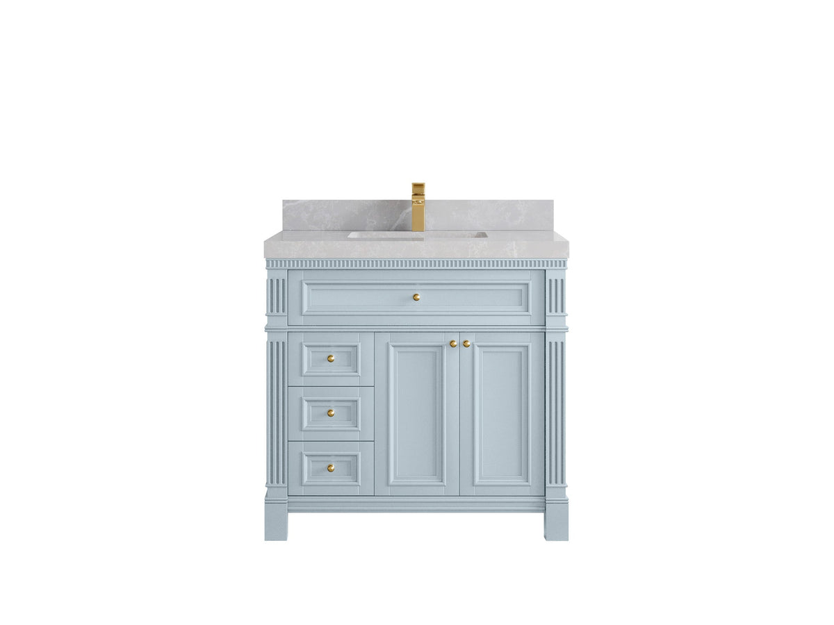 Paris 36 in. W x 22 in. D Center Sink Bathroom Vanity - Willow Bath and Vanity