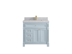 Paris 36 in. W x 22 in. D Center Sink Bathroom Vanity - photo 28