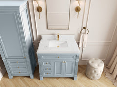 Paris 36 in. W x 22 in. D Center Sink Bathroom Vanity - photo 21