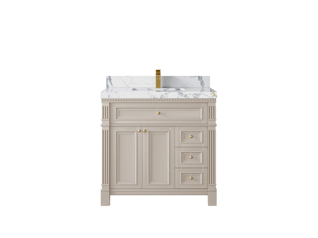 Paris 36 in. W x 22 in. D Center Sink Bathroom Vanity - Willow Bath and Vanity