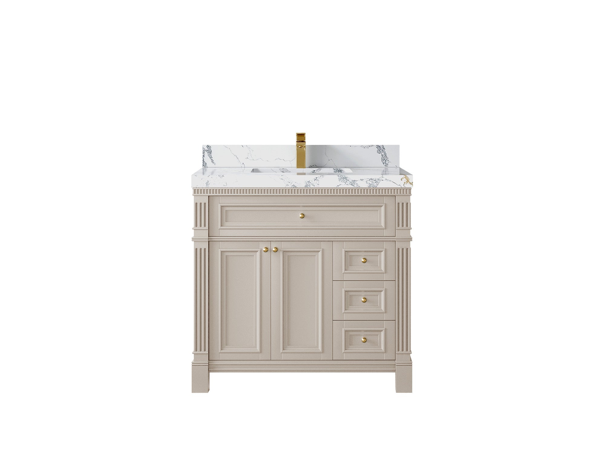 Paris 36 in. W x 22 in. D Center Sink Bathroom Vanity - Willow Bath and Vanity