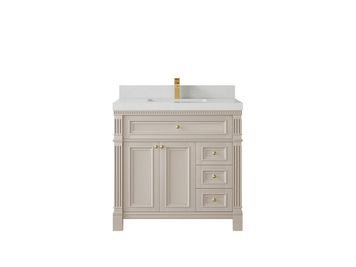Paris 36 in. W x 22 in. D Center Sink Bathroom Vanity - Willow Bath and Vanity