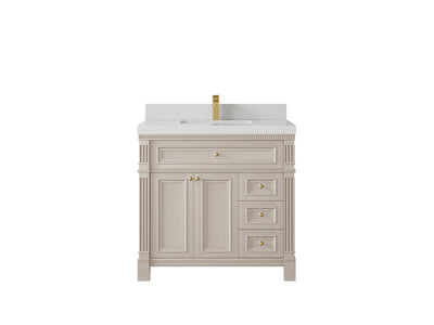 Paris 36 in. W x 22 in. D Center Sink Bathroom Vanity - Willow Bath and Vanity