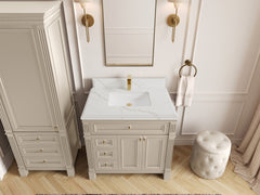 Paris 36 in. W x 22 in. D Center Sink Bathroom Vanity - photo 23