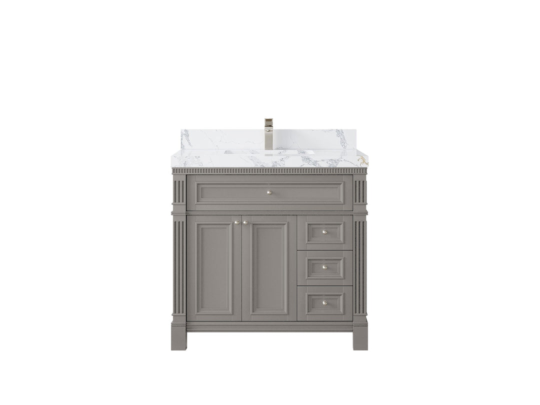 Paris 36 in. W x 22 in. D Center Sink Bathroom Vanity - Willow Bath and Vanity
