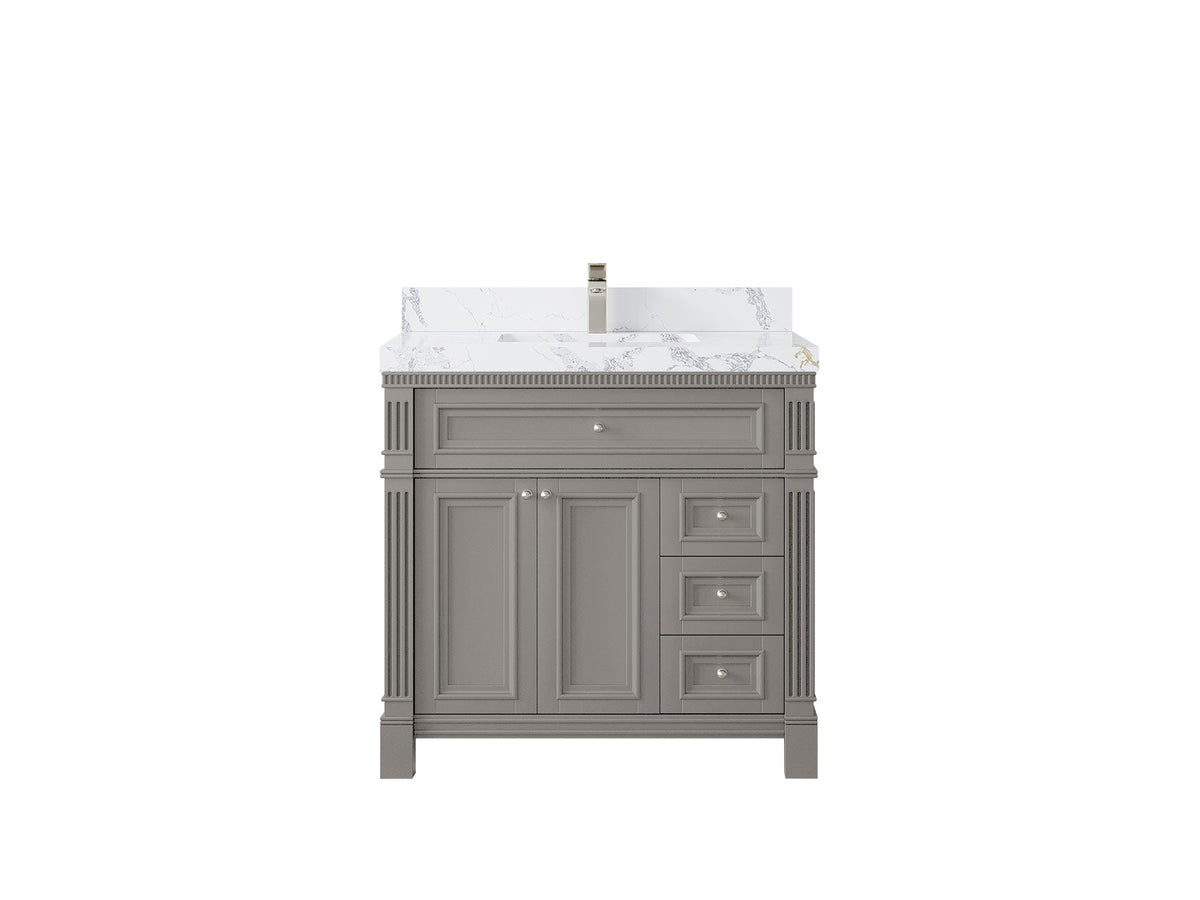 Paris 36 in. W x 22 in. D Center Sink Bathroom Vanity - Willow Bath and Vanity