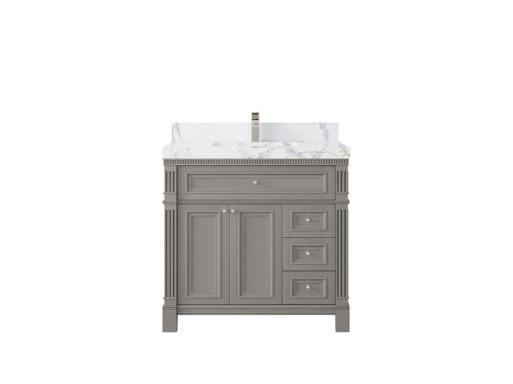 Paris 36 in. W x 22 in. D Center Sink Bathroom Vanity - photo 19
