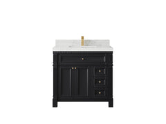 Paris 36 in. W x 22 in. D Bathroom Vanity with Center Sink - photo 14