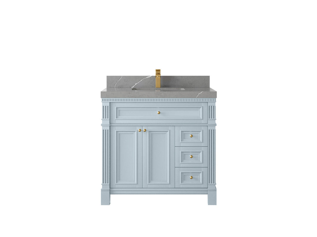 Paris 36 in. W x 22 in. D Center Sink Bathroom Vanity - Willow Bath and Vanity