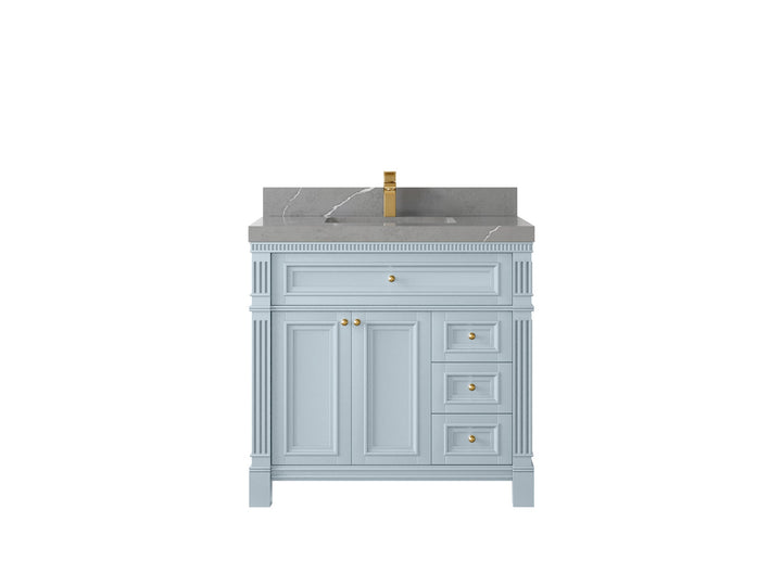 Paris 36 in. W x 22 in. D Center Sink Bathroom Vanity - photo 30