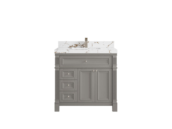 Paris 36 in. W x 22 in. D Center Sink Bathroom Vanity - photo 36