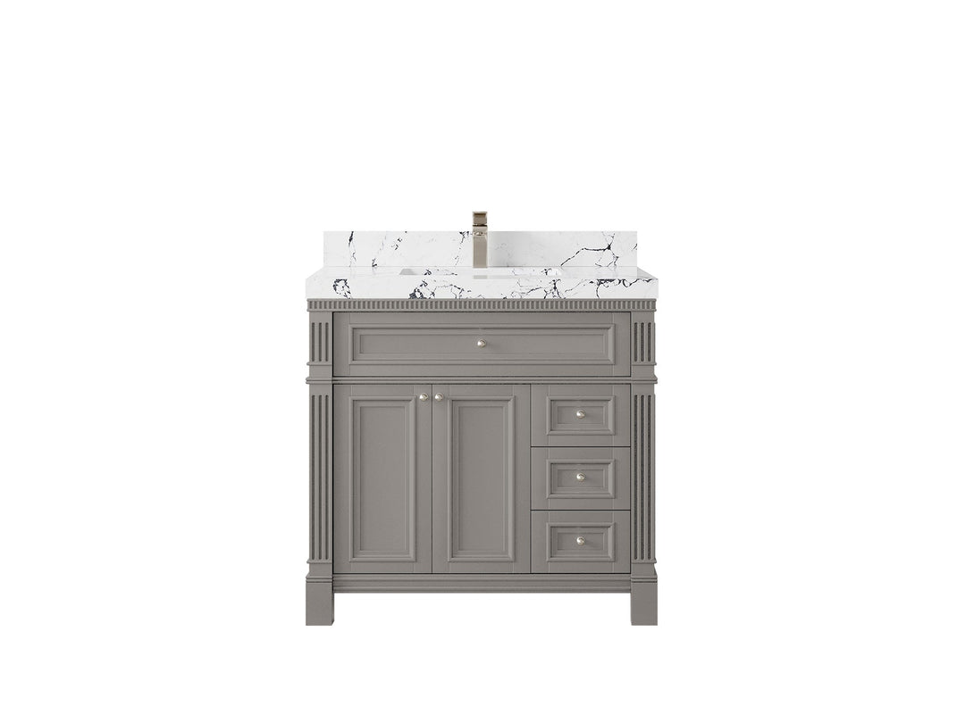 Paris 36 in. W x 22 in. D Center Sink Bathroom Vanity - Willow Bath and Vanity