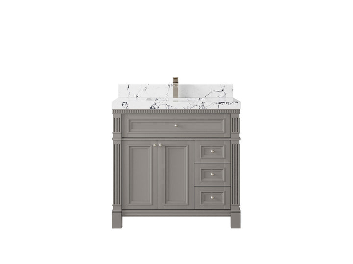 Paris 36 in. W x 22 in. D Center Sink Bathroom Vanity - photo 39