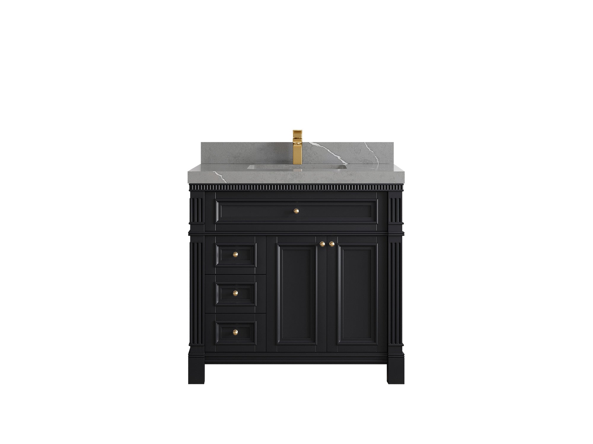 Paris 36 in. W x 22 in. D Center Sink Bathroom Vanity - Willow Bath and Vanity