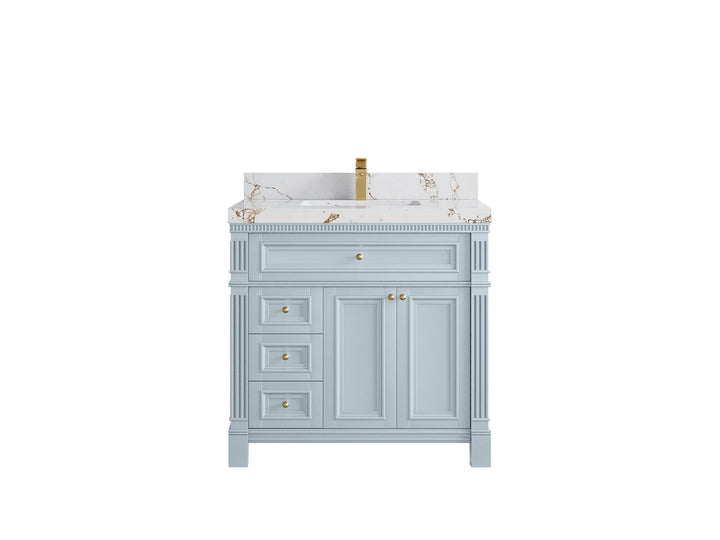 Paris 36 in. W x 22 in. D Center Sink Bathroom Vanity - photo 34