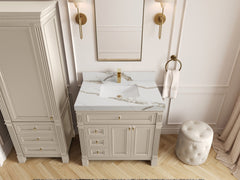 Paris 36 in. W x 22 in. D Center Sink Bathroom Vanity - photo 9