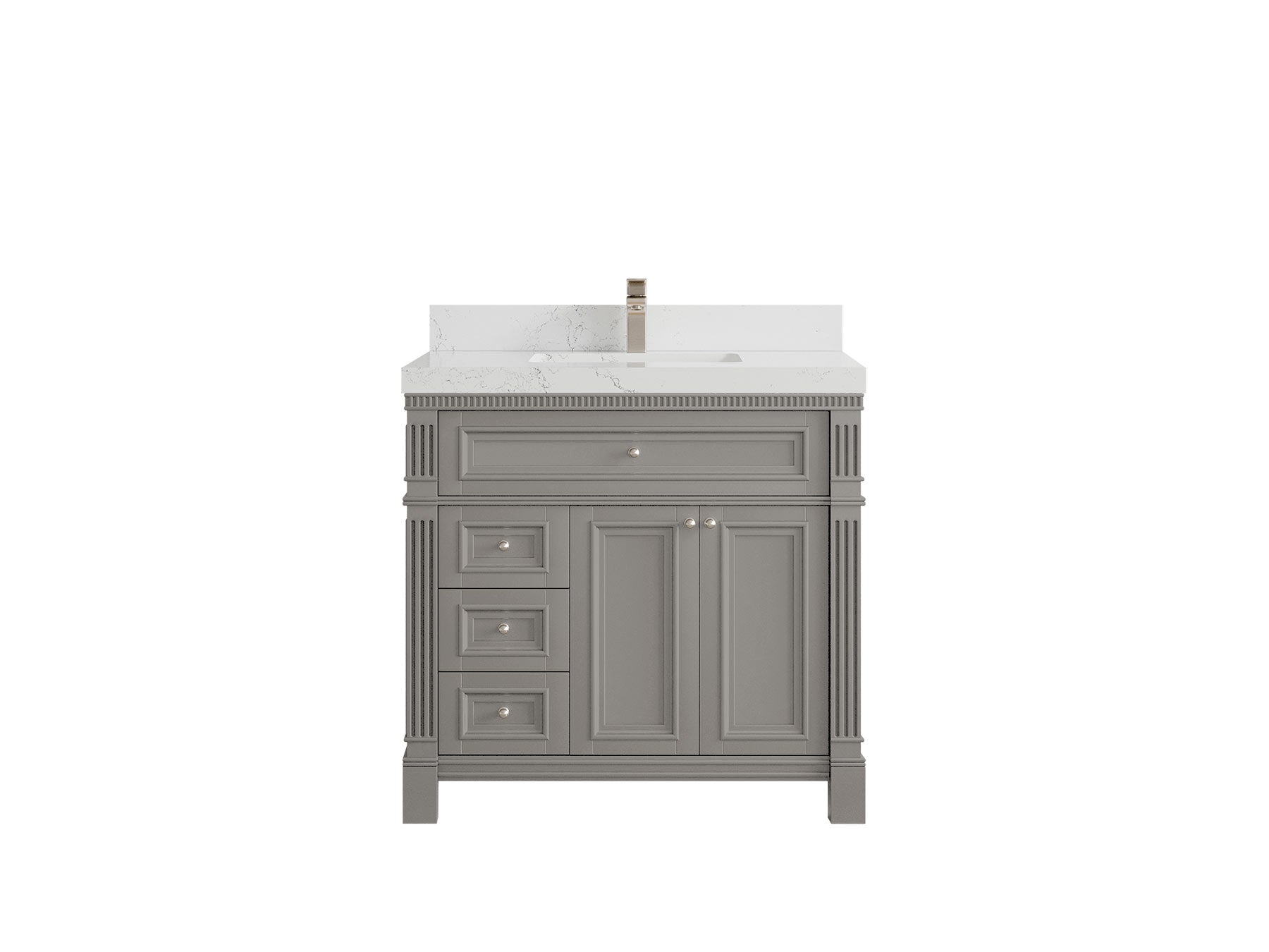 Paris 36 in. W x 22 in. D Center Sink Bathroom Vanity - Willow Bath and Vanity
