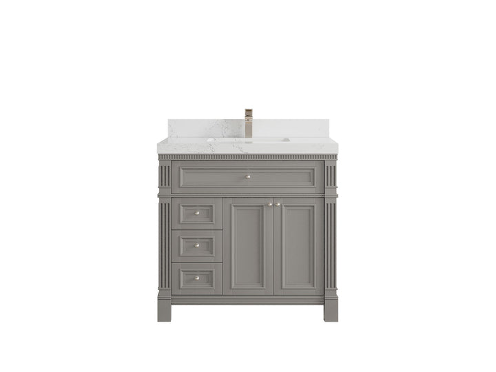 Paris 36 in. W x 22 in. D Center Sink Bathroom Vanity - photo 30