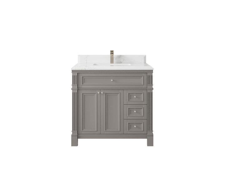 Paris 36 in. W x 22 in. D Center Sink Bathroom Vanity - photo 25