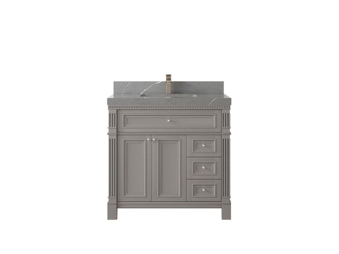 Paris 36 in. W x 22 in. D Center Sink Bathroom Vanity - Willow Bath and Vanity