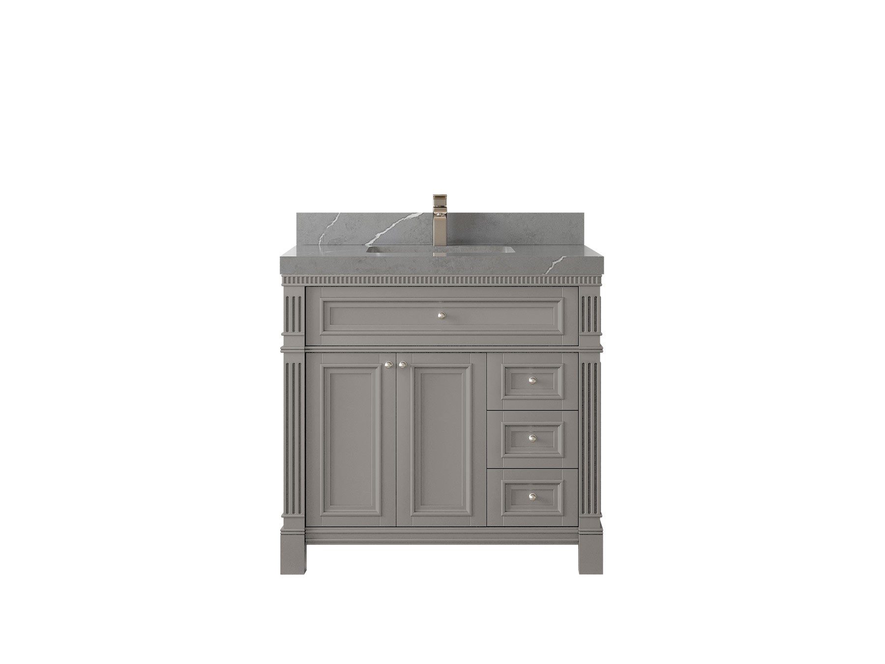 Paris 36 in. W x 22 in. D Center Sink Bathroom Vanity - Willow Bath and Vanity