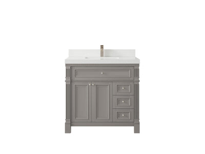 Paris 36 in. W x 22 in. D Center Sink Bathroom Vanity - Willow Bath and Vanity