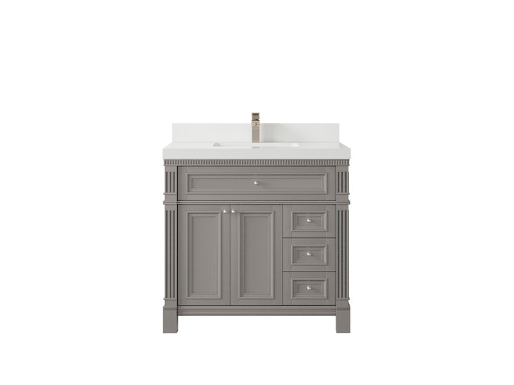 Paris 36 in. W x 22 in. D Center Sink Bathroom Vanity - photo 43