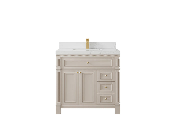 Paris 36 in. W x 22 in. D Center Sink Bathroom Vanity - photo 30