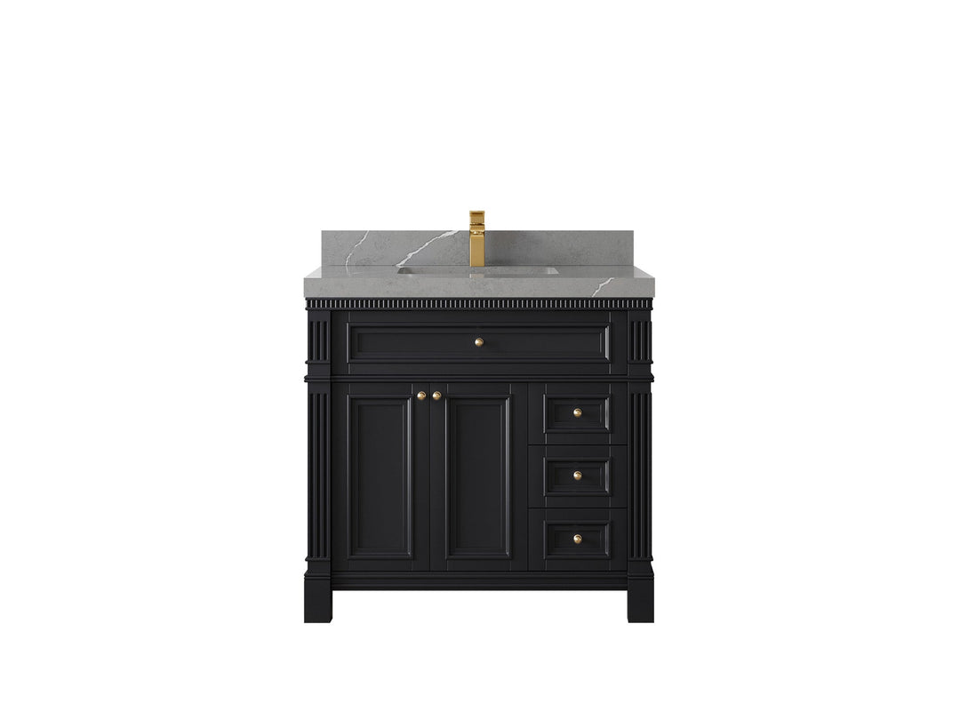 Paris 36 in. W x 22 in. D Center Sink Bathroom Vanity - Willow Bath and Vanity