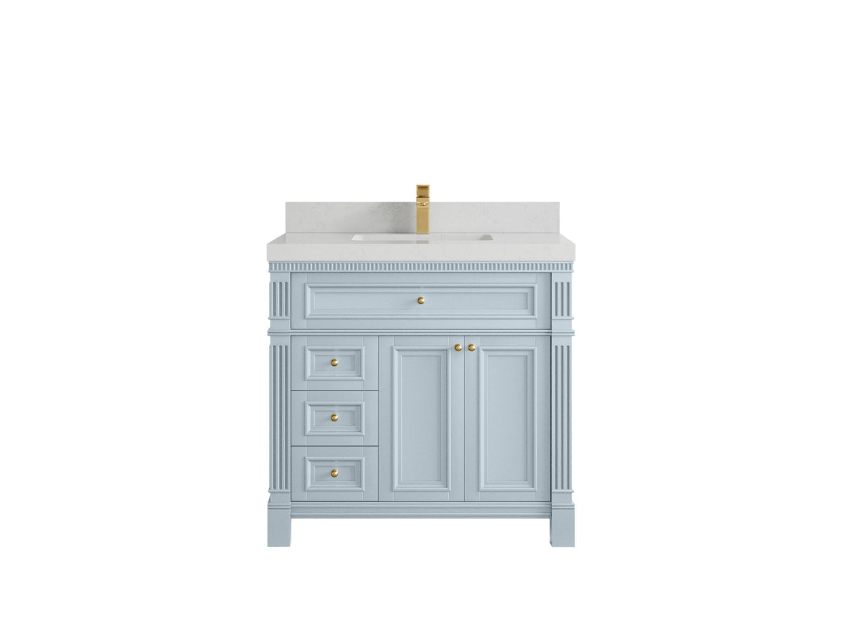 Paris 36 in. W x 22 in. D Center Sink Bathroom Vanity - Willow Bath and Vanity