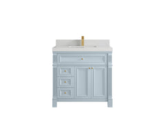 Paris 36 in. W x 22 in. D Center Sink Bathroom Vanity - photo 10